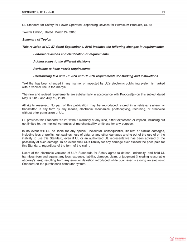 UL 87 PDF UL 87 PDF